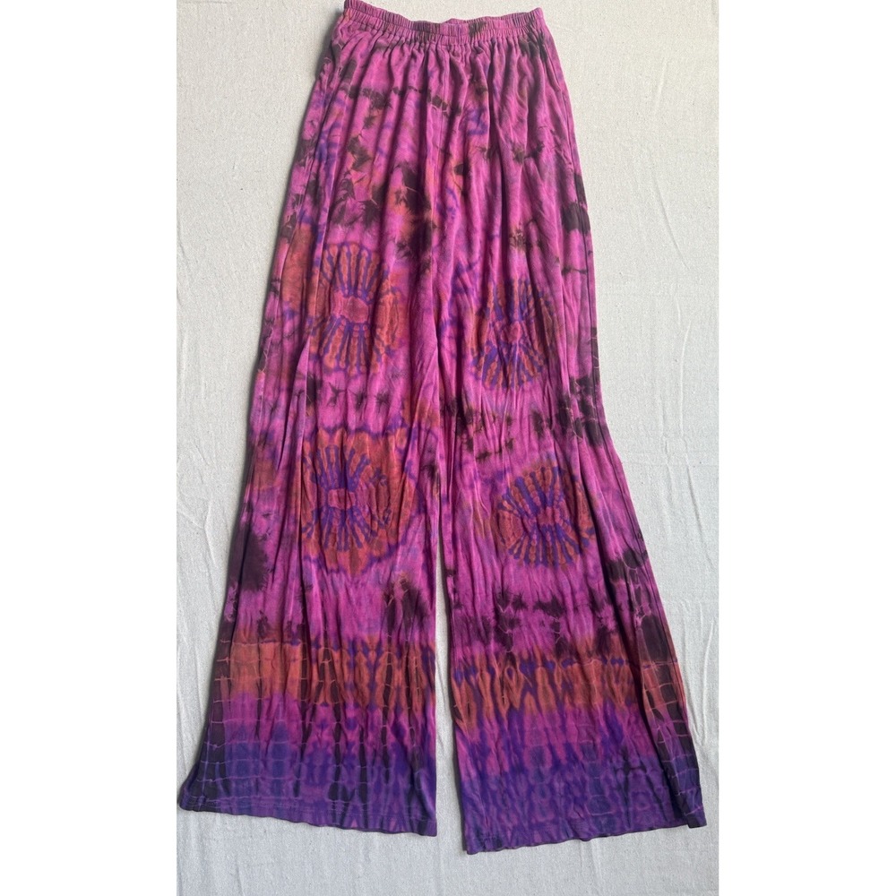 Earthbound Trading Co Wide Leg Tie Dye Hippy Pants Size Small - Picture 1 of 2